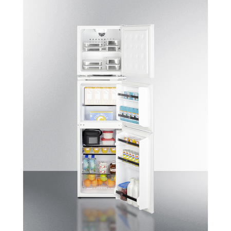 Summit 19" Wide Allergy-Free Refrigerator-Freezer Combination AZRF7W